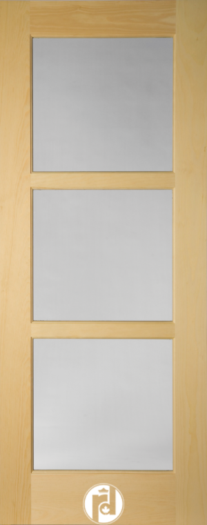 Three Lite Contemporary Exterior Front Door