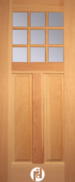 Nine Lite Craftsman with Two Raised Panel Farmhouse Exterior Door