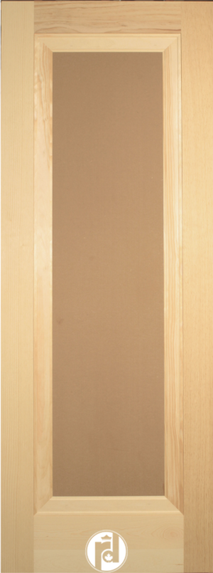 One Panel Shaker Door with Square Edges & Applied Custom SAM Moulding.