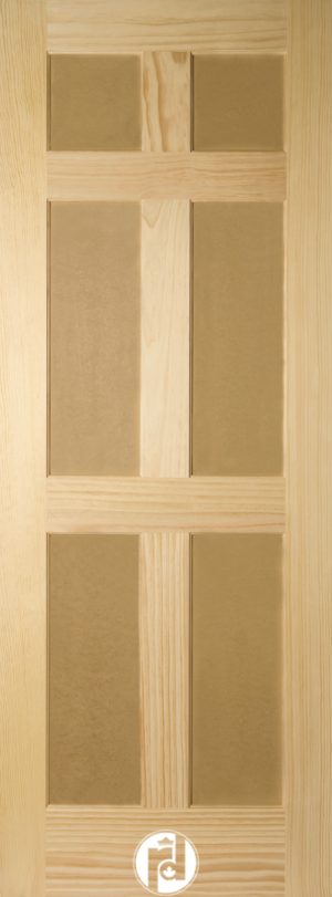 Six Panel Interior Colonial Shaker Door with Square Edges.