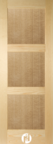 3 Panel Interior Shaker Door with Square Edges and V-Grooves