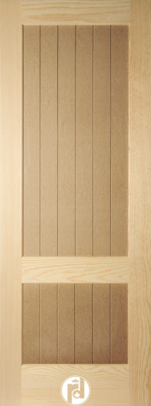 2 Panel Interior Shaker Door with Square Edges and V-Grooves