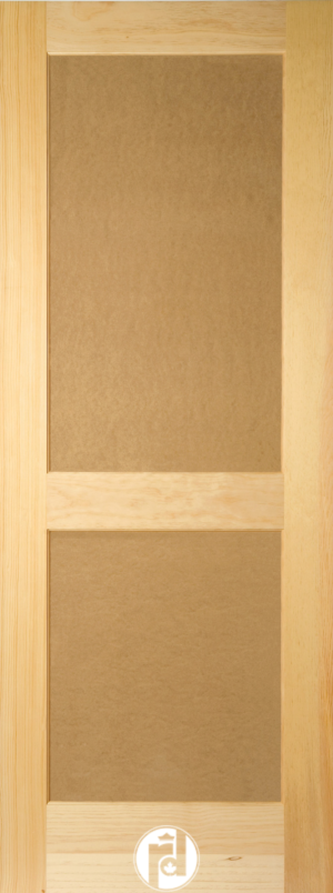 Two Flat Panel Interior Door with 1/4 Round Moulding.