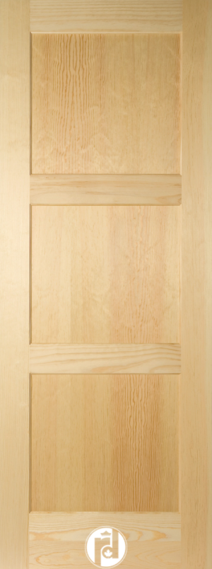 Three Flat Panel Interior Door with 1/4 Round Moulding.