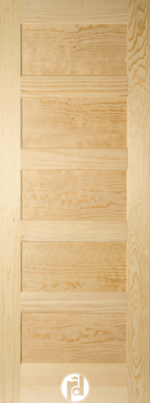 Five Flat Panel Interior Door with 1/4 Round Moulding.