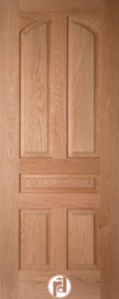 Five Raised Panel Colonial Exterior Front Door with An Arch