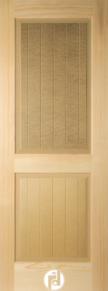 2 Raised Panel Interior Door with Round Moulding and V-Grooves