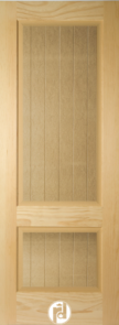 2 Raised Panel Interior Door with Round Moulding and V-Grooves