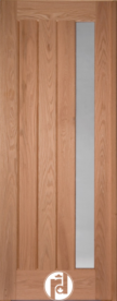 Modern One Lite Vertical Plank Exterior Front Door